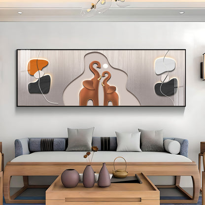 Elephant with baby Elephant Premium Acrylic Horizontal Wall Art
