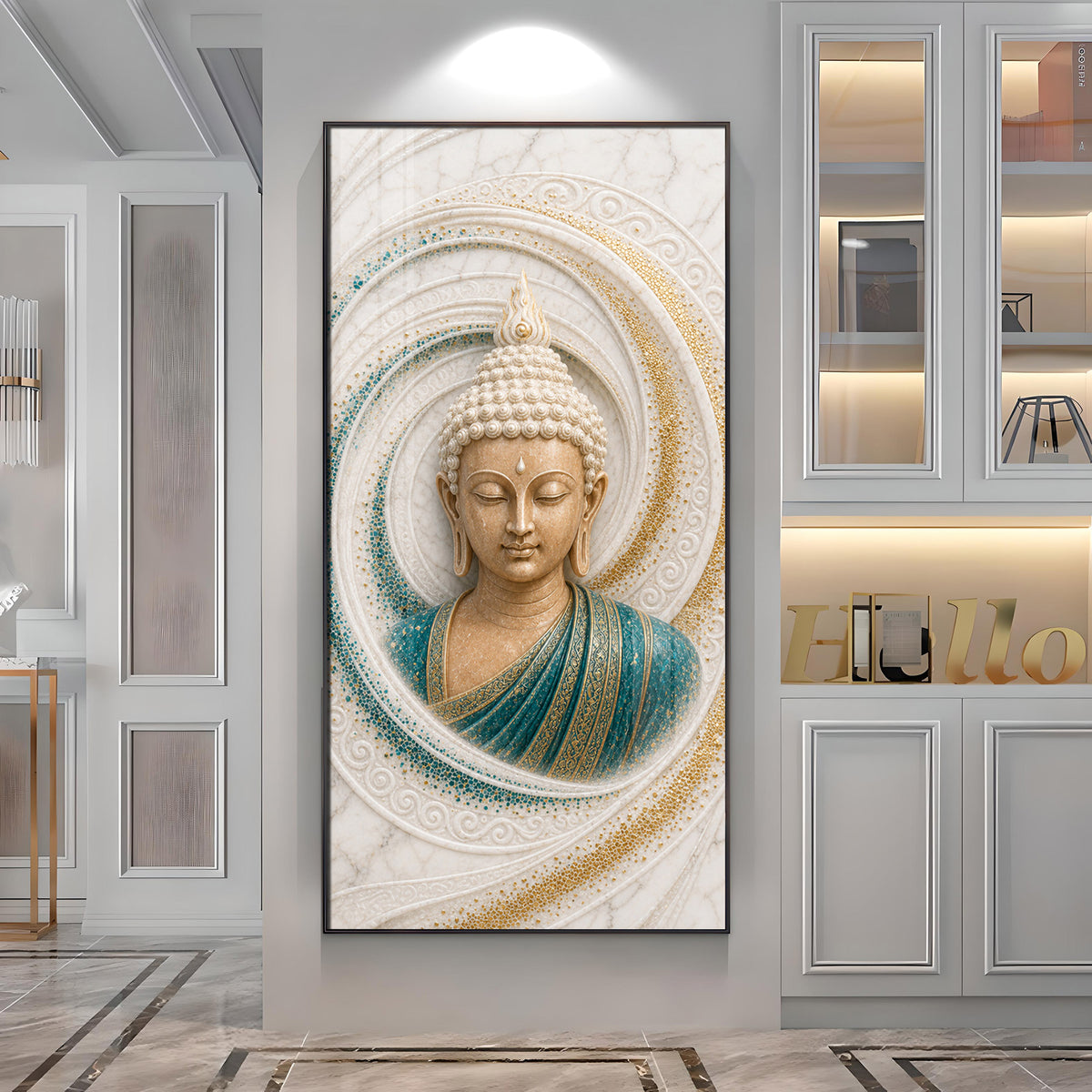 Buddha Spiral Premium Acrylic Vertical Wall Art