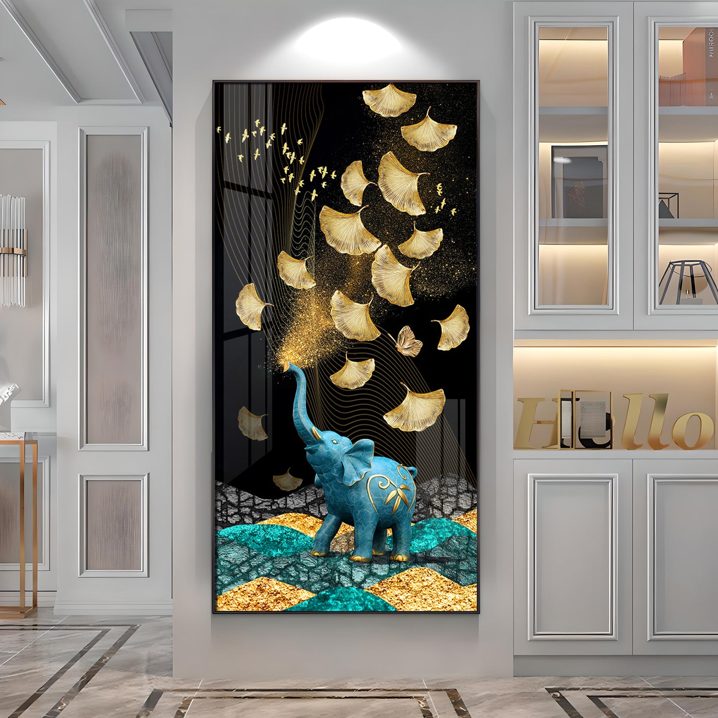Enchanted Elephant Dreams Premium Acrylic Vertical Wall Art