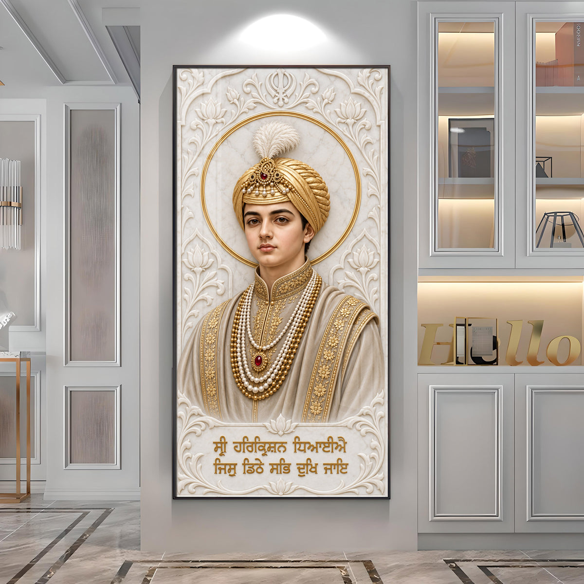Sacred Sri Harkrishan Premium Acrylic Vertical Wall Art