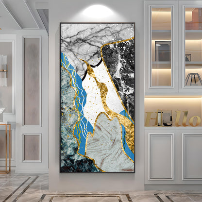 Blue Bliss Wave Premium Acrylic Vertical Wall Art