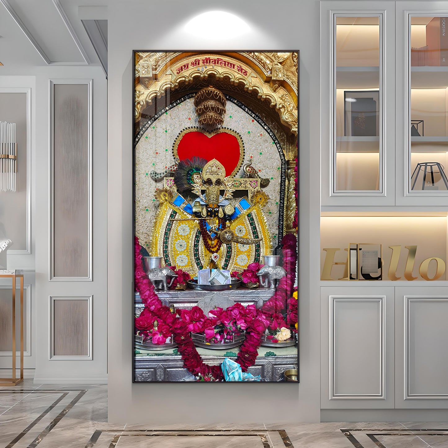 Shri Sanwaliya Seth Ji Premium Acrylic Vertical Wall Art