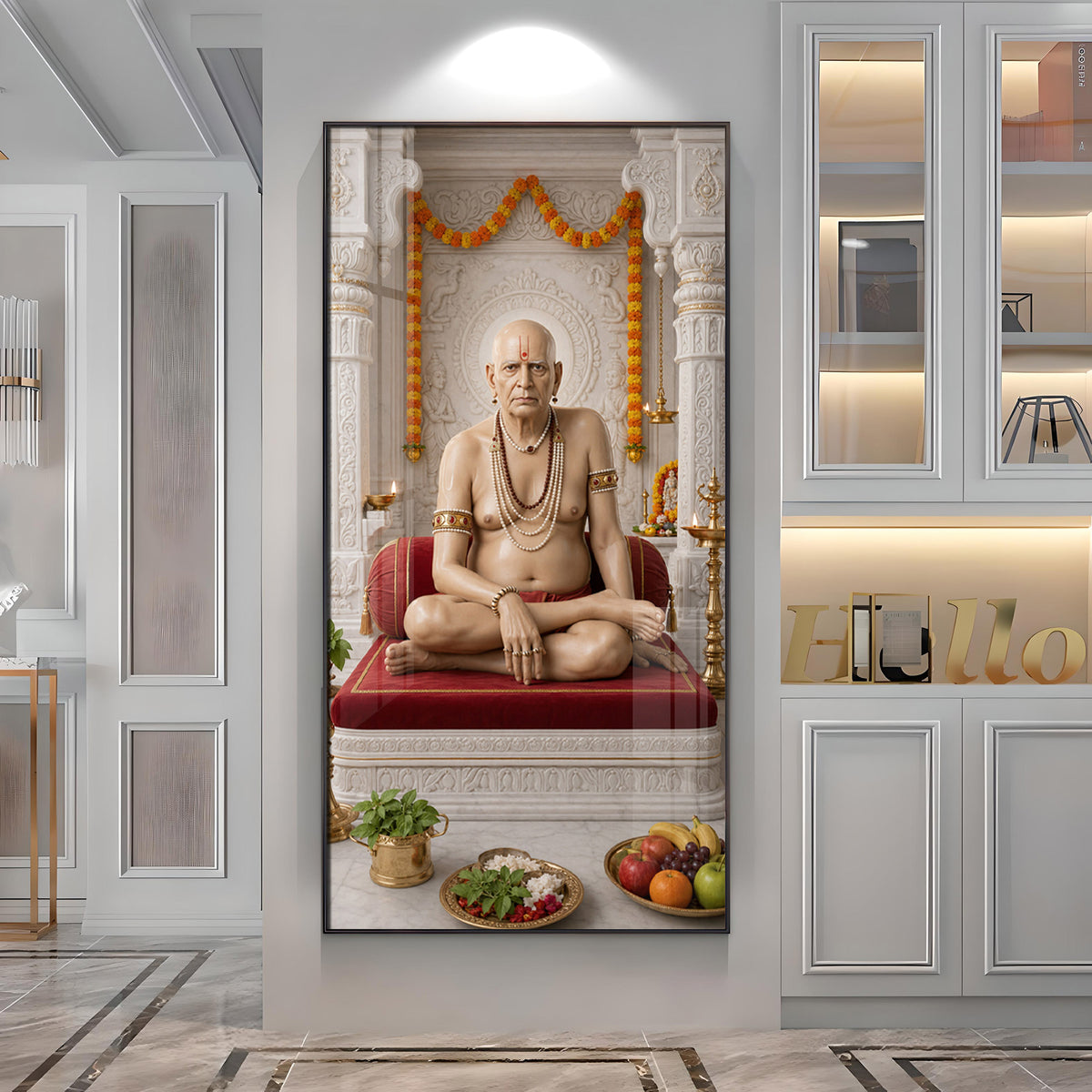 Swami Samarth Premium Acrylic Vertical Wall Art