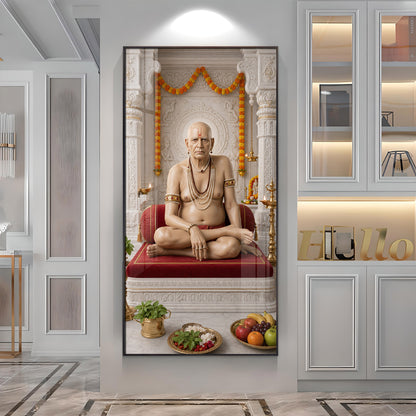 Swami Samarth Premium Acrylic Vertical Wall Art
