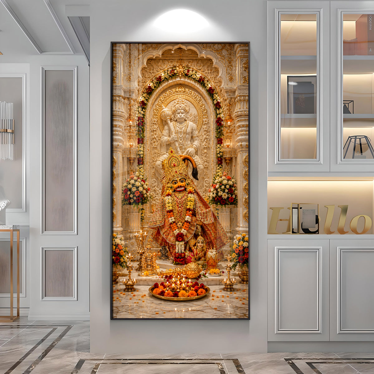 Divine Salangpur Hanumanji In Temple Premium Acrylic Vertical Wall Art