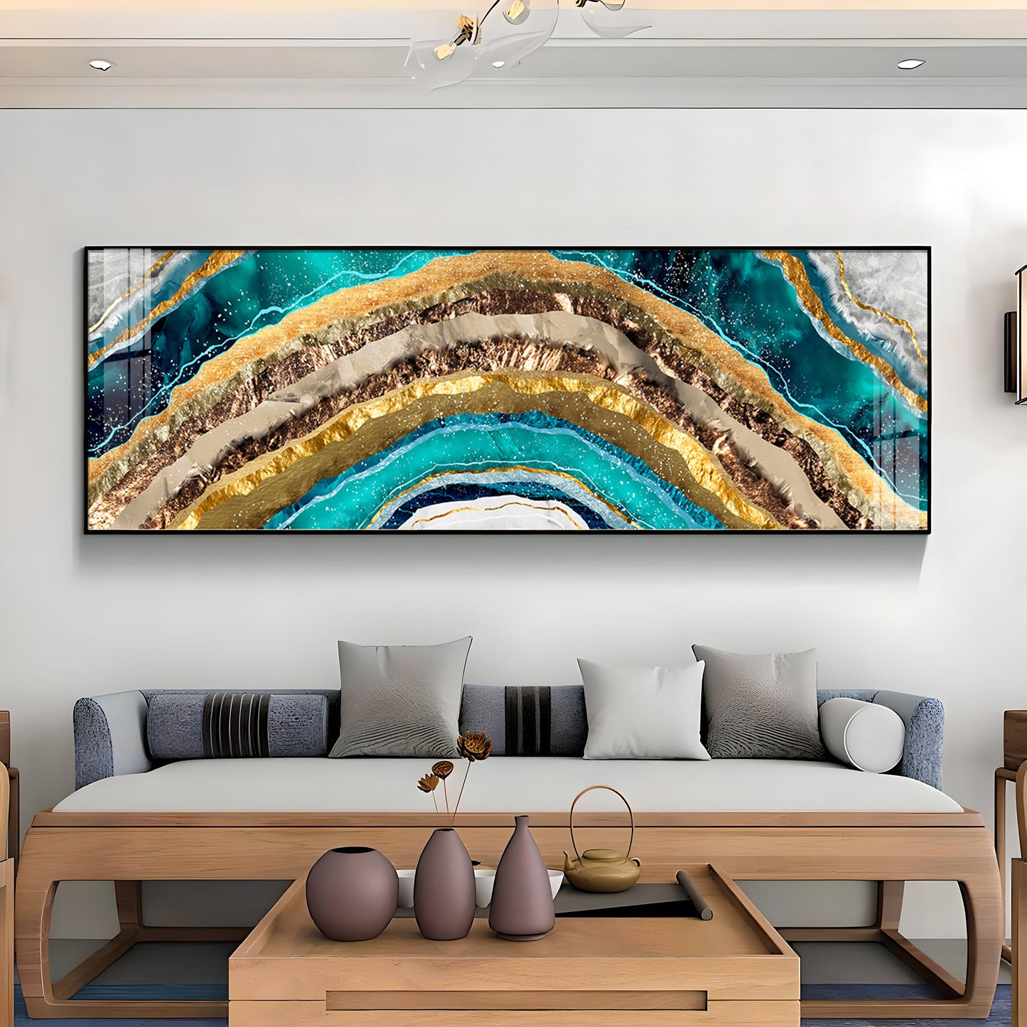Multi Colored Abstract Premium Acrylic Horizontal Wall Art