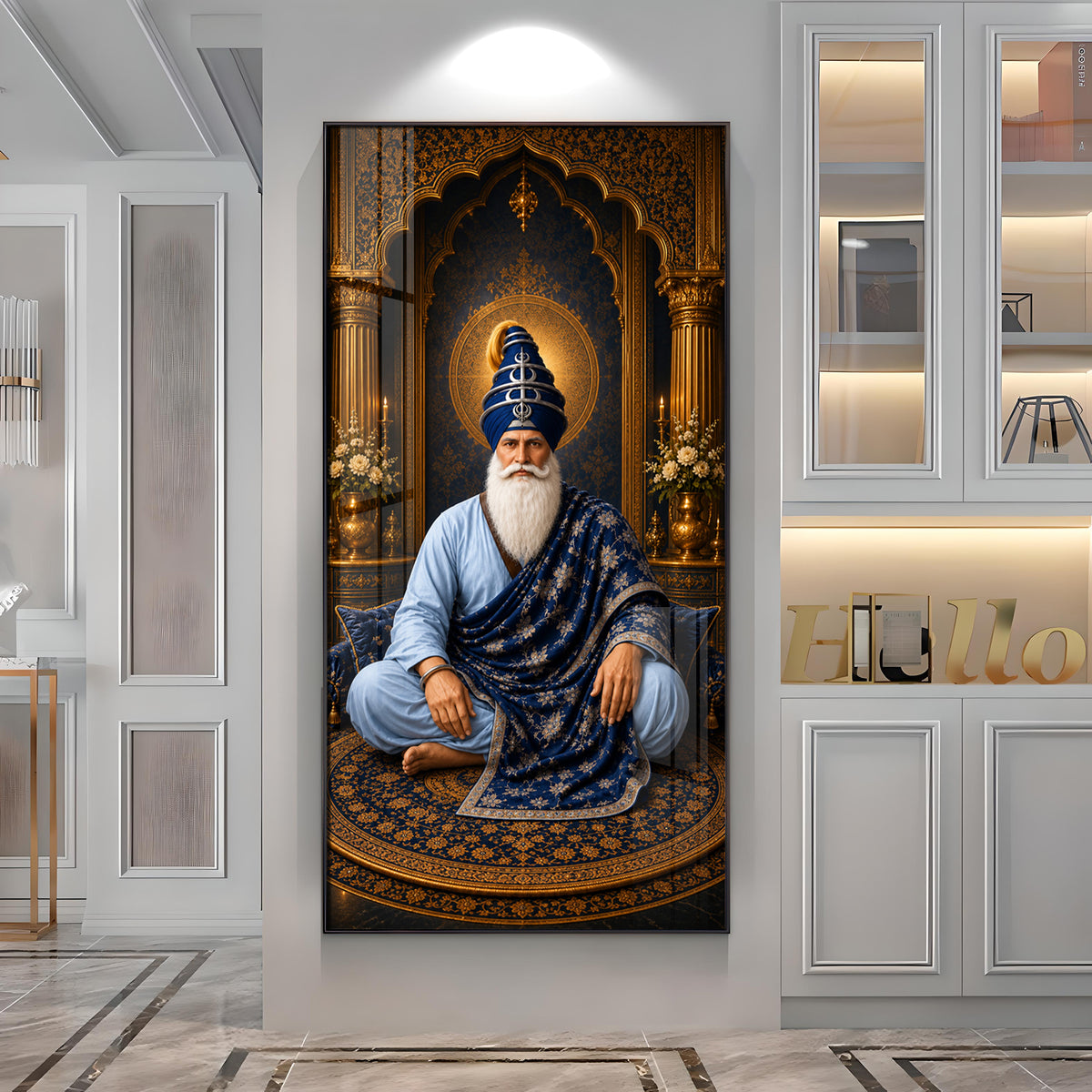 Spiritual Guru Hargobind Ji Premium Acrylic Vertical Wall Art