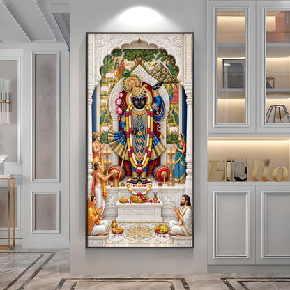 Divine Shrinathji Premium Acrylic Vertical Wall Art