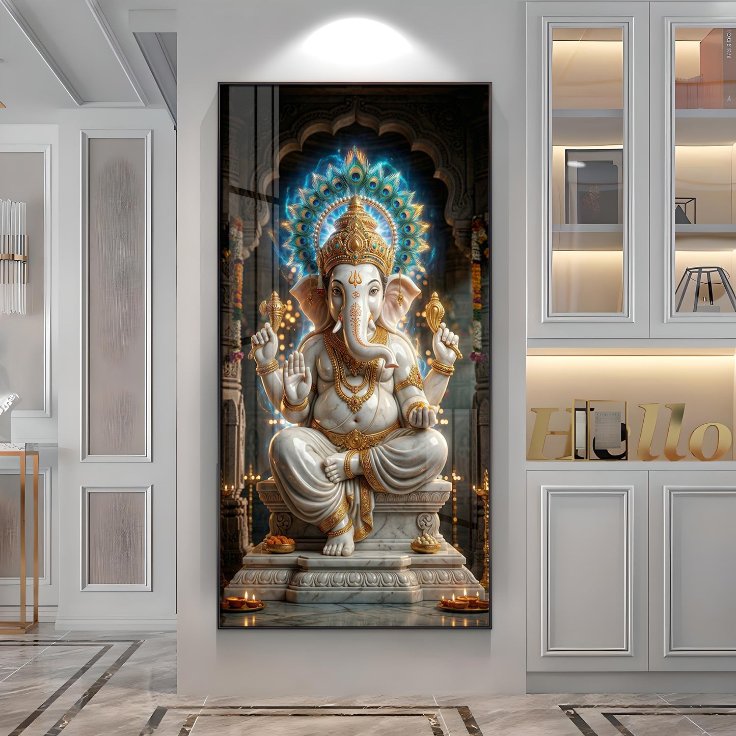 Ganesha Essence Premium Acrylic Vertical Wall Art