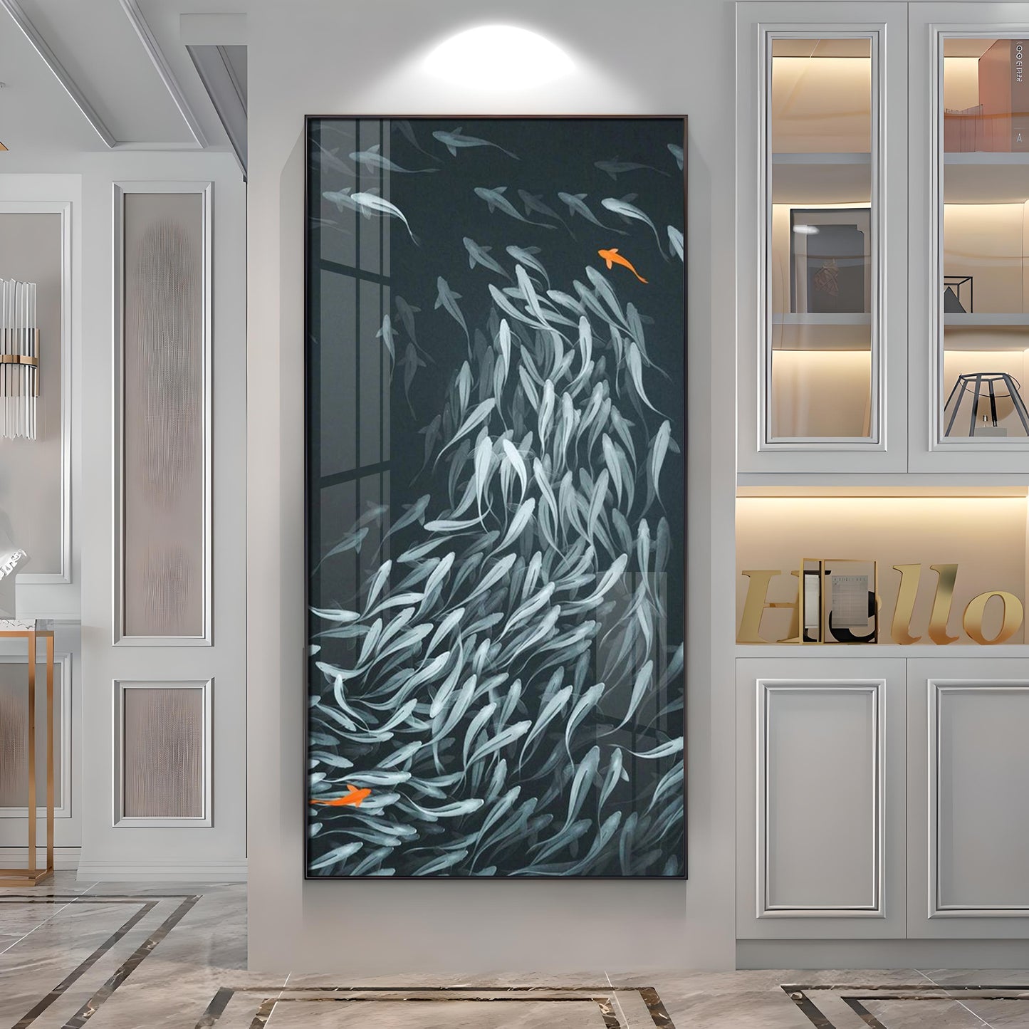 Fish Aquatic Harmony Premium Acrylic Vertical Wall Art