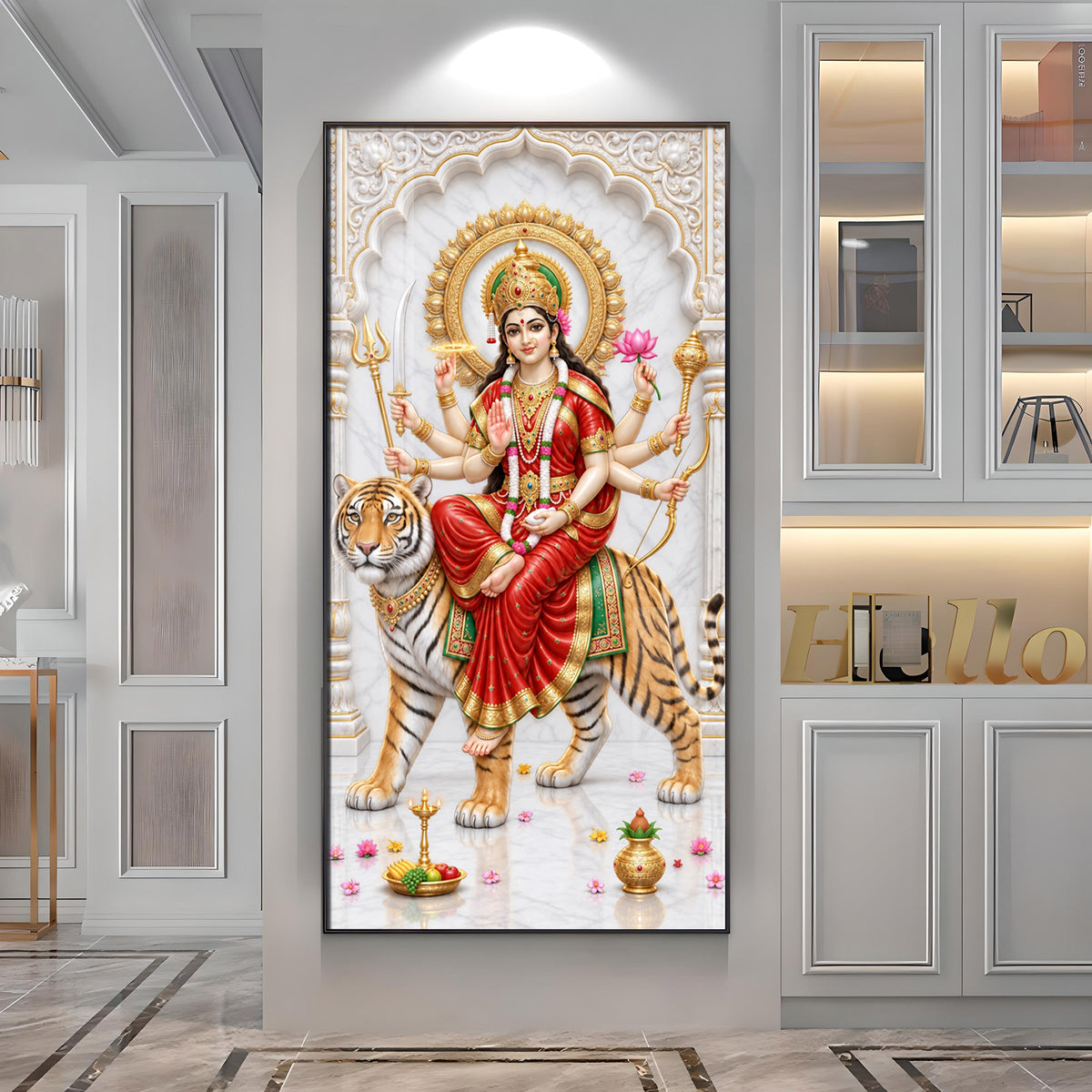 Maa Ambika Premium Acrylic Vertical Wall Art