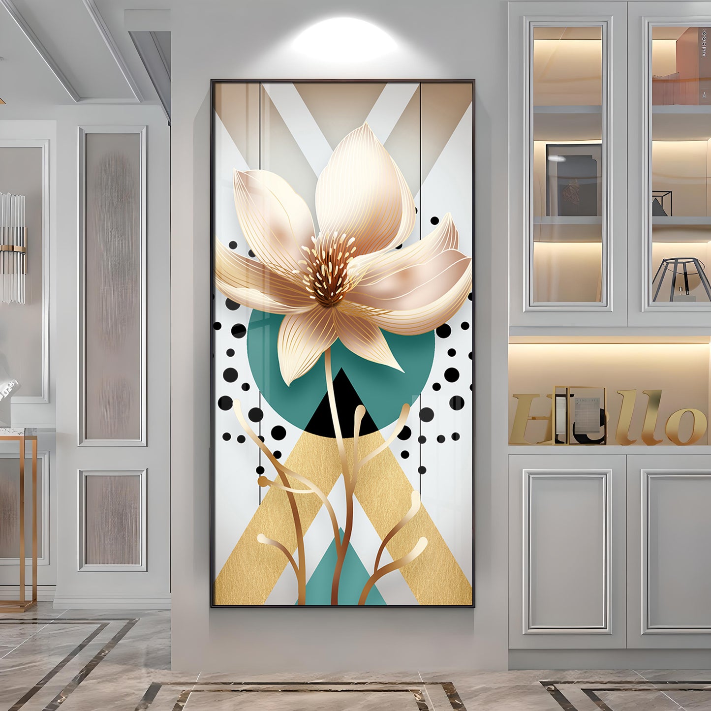 Abstract Flower Premium Acrylic Vertical Wall Art