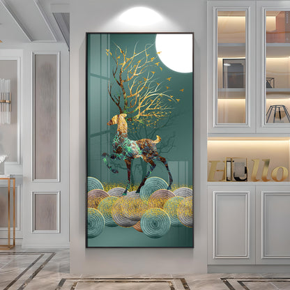 Colorful Deer Premium Acrylic Vertical Wall Art