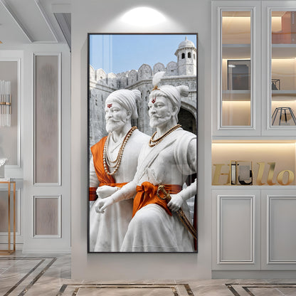 Chhatrapati Shivaji Maharaj & Sambhaji Maharaj Premium Acrylic Vertical Wall Art