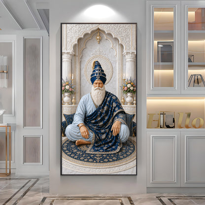 Divine Baba Deep Singh Premium Acrylic Vertical Wall Art