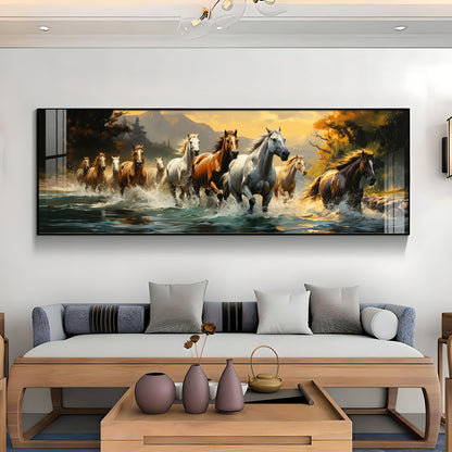 Horses in Harmony Premium Acrylic Horizontal Wall Art