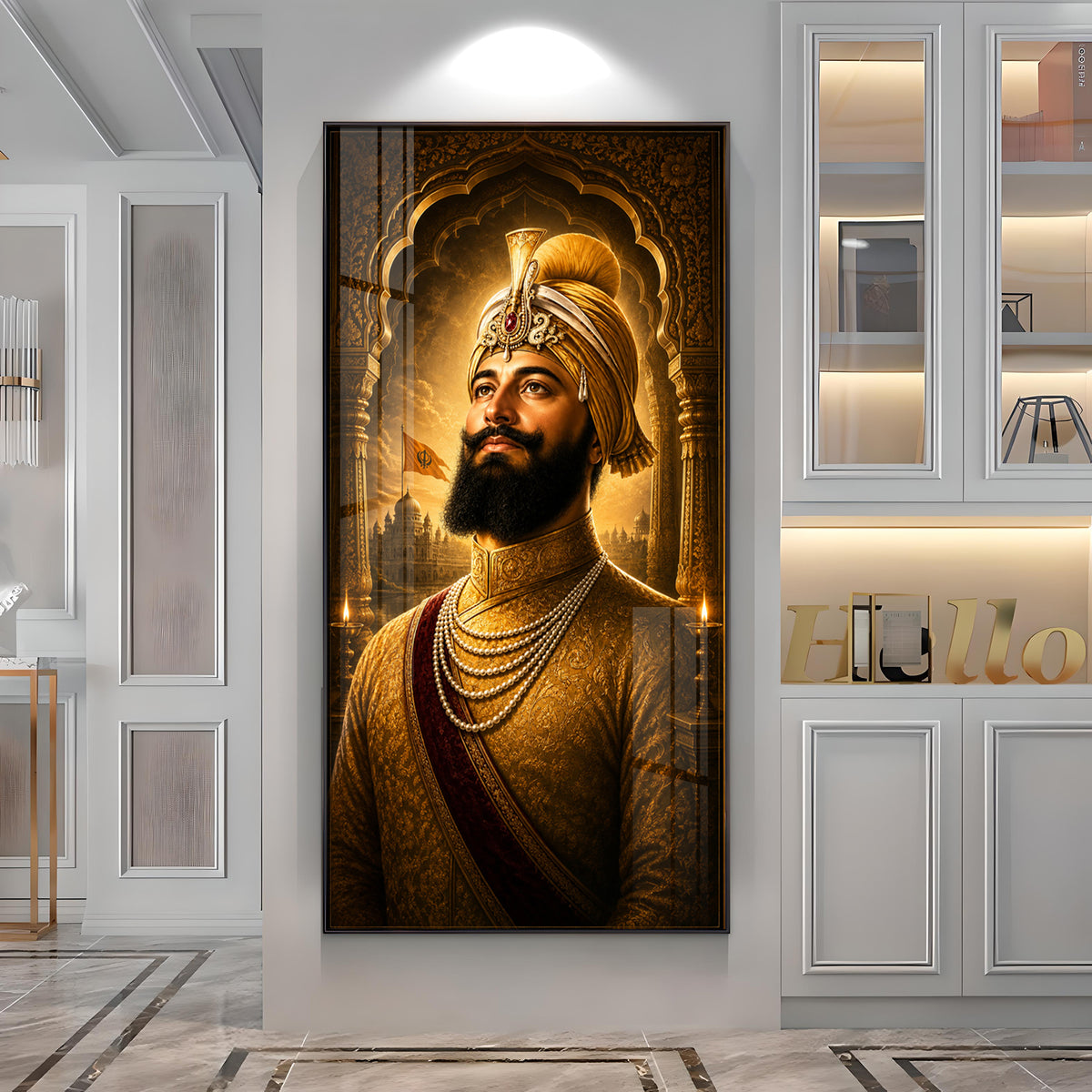 Spiritual Guru Gobind Singh Ji Premium Acrylic Vertical Wall Art