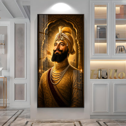 Spiritual Guru Gobind Singh Ji Premium Acrylic Vertical Wall Art