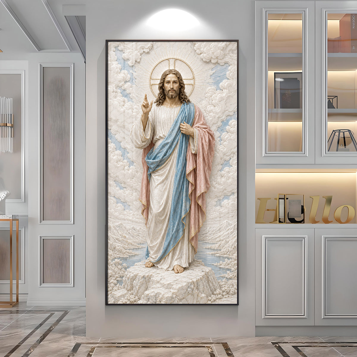Jesus Christ Divine Premium Acrylic Vertical Wall Art