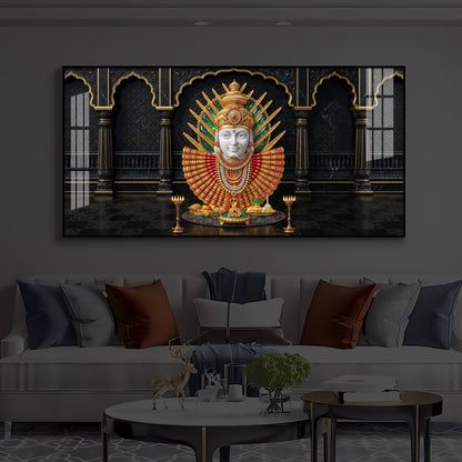 Goddess Renuka Modern Luxury Backlight Horizontal Wall Art