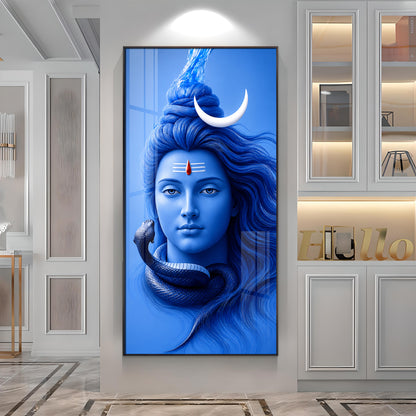 Divine Shiv Premium Acrylic Vertical Wall Art