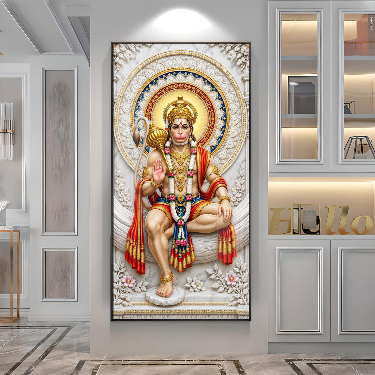 Sankat Mochan Premium Acrylic Vertical Wall Art