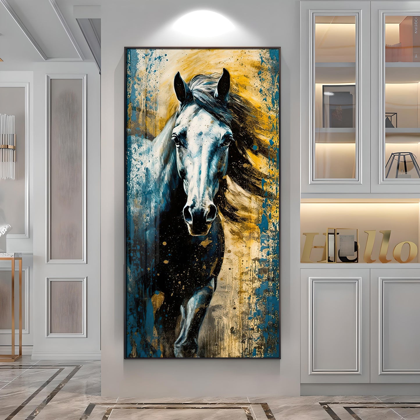 Horse Equine Elegance Premium Acrylic Vertical Wall Art