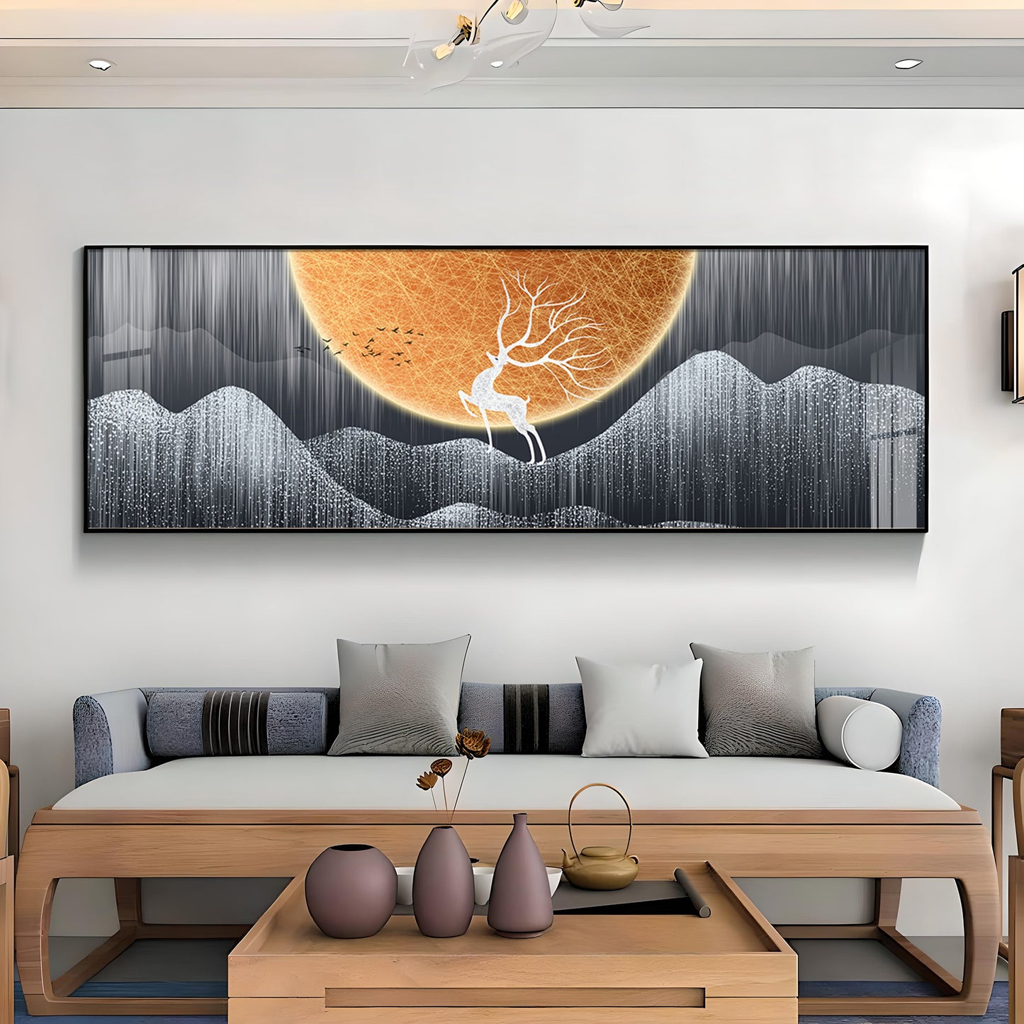 Deer in the Wild Premium Acrylic Horizontal Wall Art