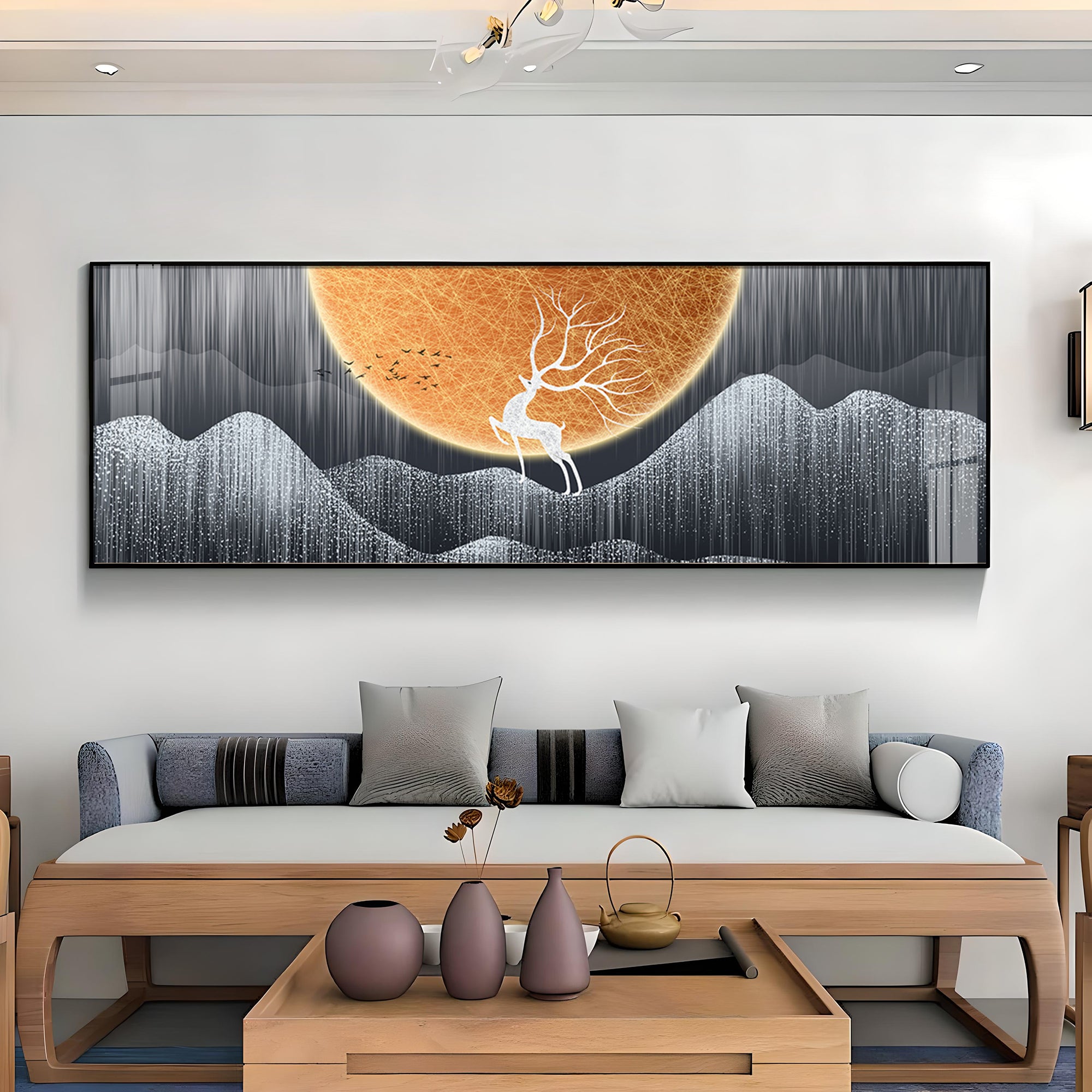 Deer in the Wild Premium Acrylic Horizontal Wall Art