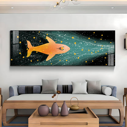 Stellar Swim Of Fish Premium Acrylic Horizontal Wall Art