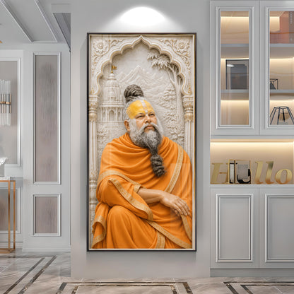 Sant Shri Premanand Ji Maharaj Premium Acrylic Vertical Wall Art