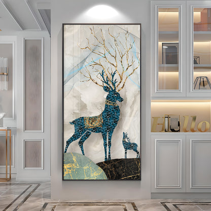 Pair Of Two Deer Premium Acrylic Vertical Wall Art