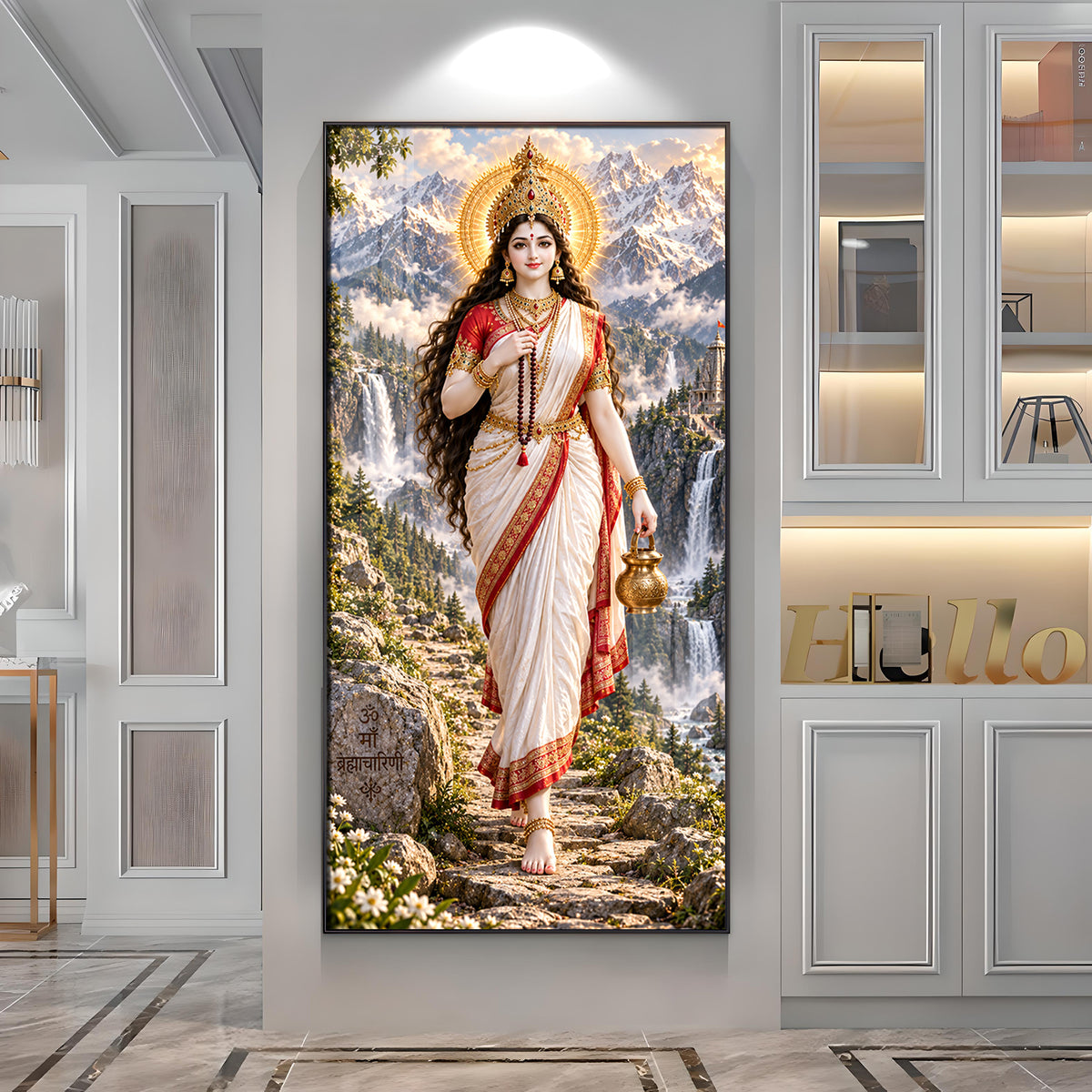 Mata Brahmacharini Premium Acrylic Vertical Wall Art