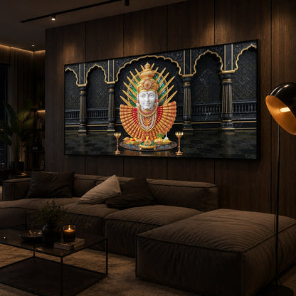Goddess Renuka Modern Luxury Backlight Horizontal Wall Art