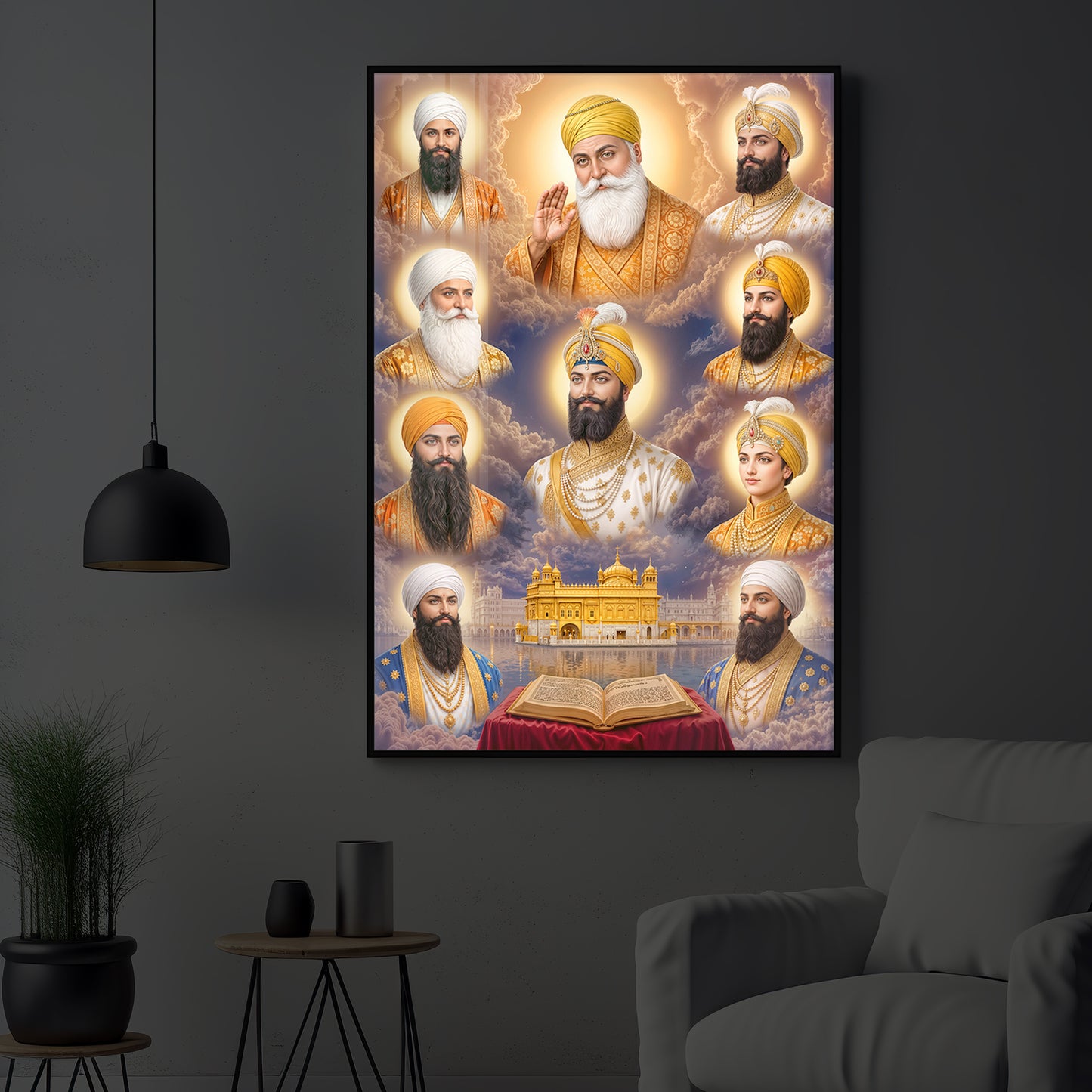 Guru's Essence Modern Luxury Backlight Vertical Wall Art