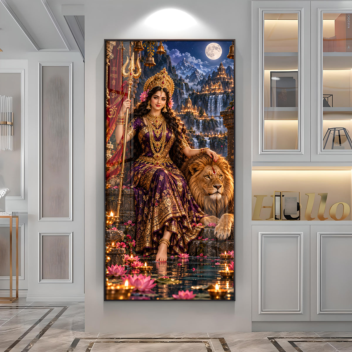 Divine Maa Jagdamba Premium Acrylic Vertical Wall Art