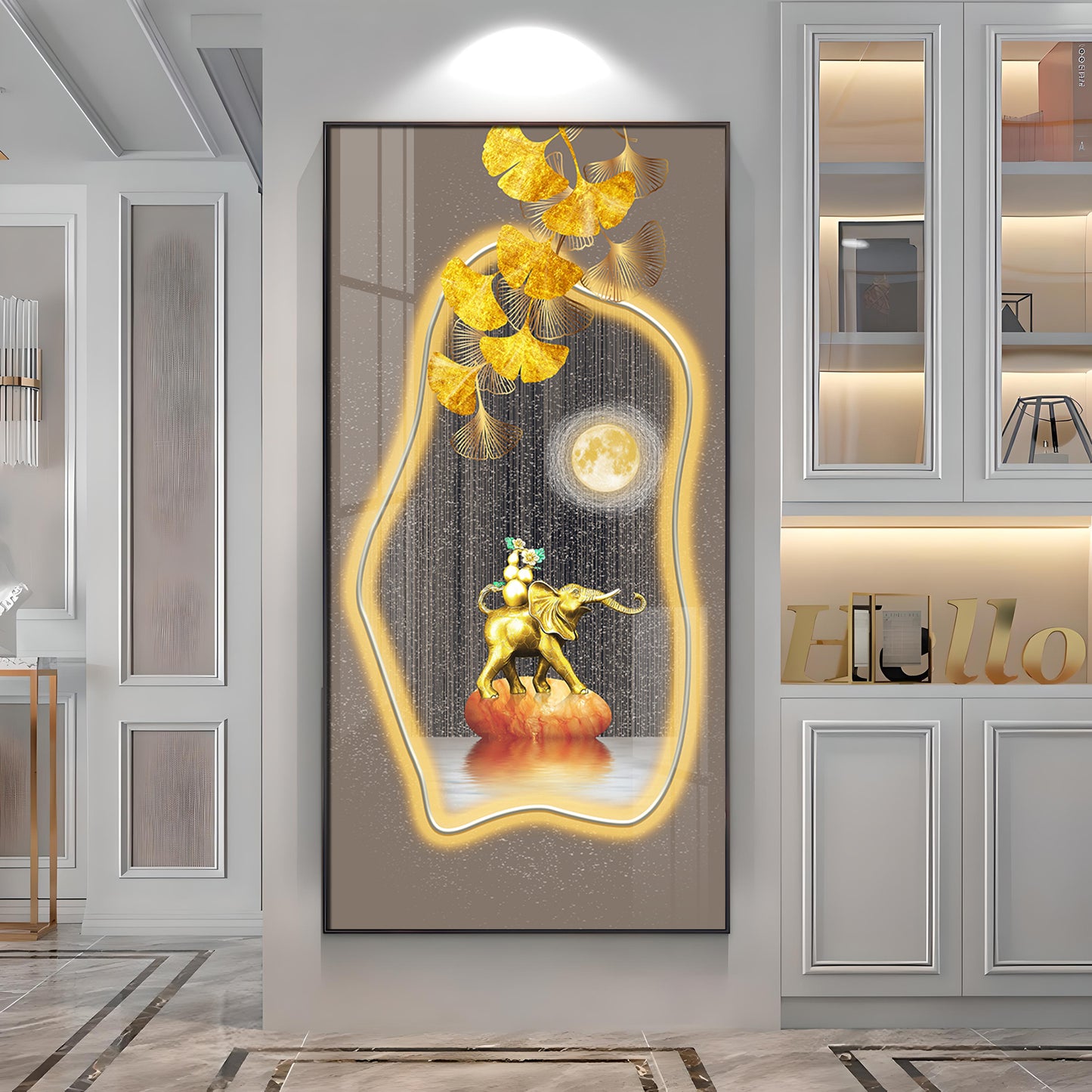 Elephant Equine Elegance Premium Acrylic Vertical Wall Art