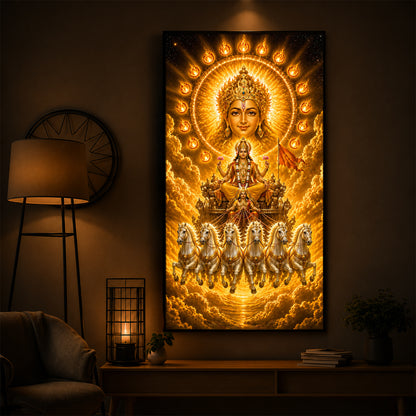 Lord Surya Modern Luxury Backlight Vertical Wall Art
