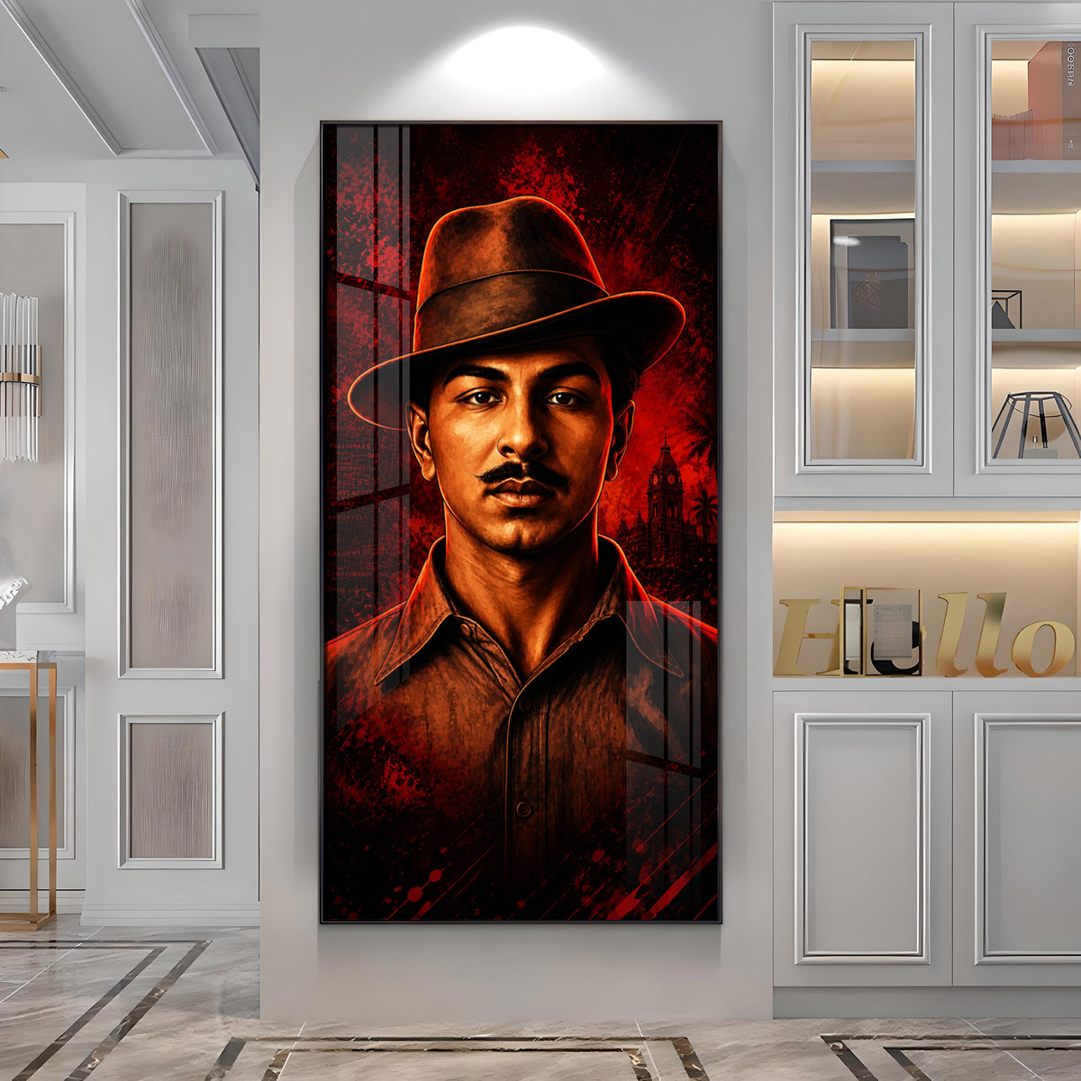 Revolutionary Shaheed Bhagat Singh Premium Acrylic Vertical Wall Art