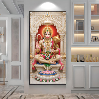 Divine Hanuman Ji Premium Acrylic Vertical Wall Art