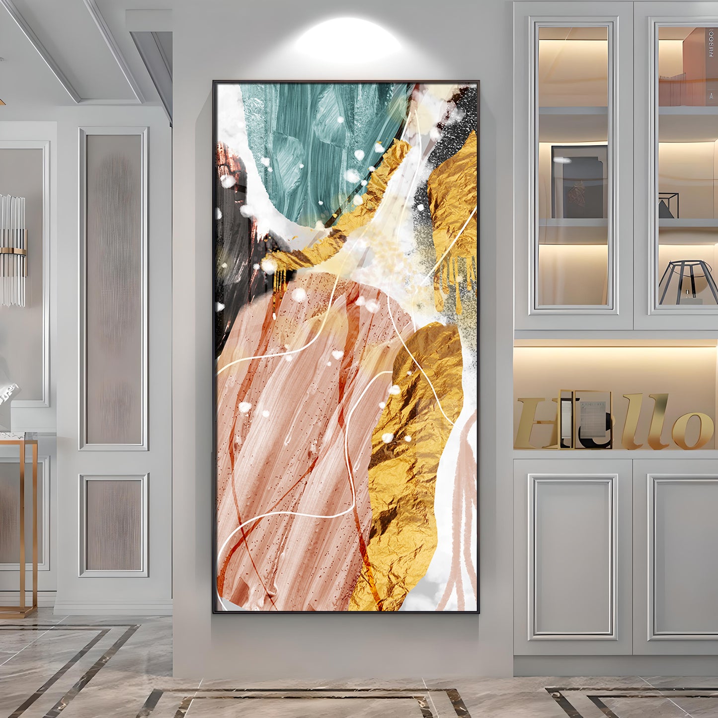 Abstract Aura Premium Acrylic Vertical Wall Art