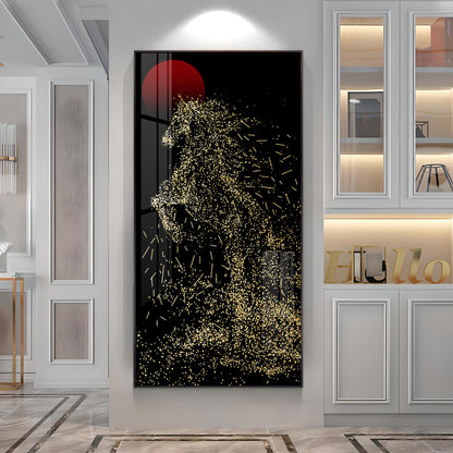 Dazzling Silver Horse Premium Acrylic Vertical Wall Art