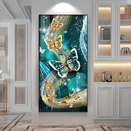 Pair Of Butterfly Premium Acrylic Vertical Wall Art