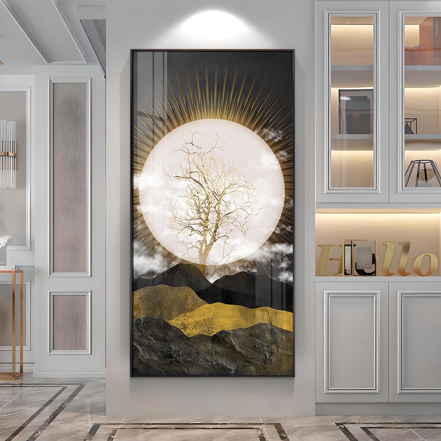 Full Moon Premium Acrylic Vertical Wall Art