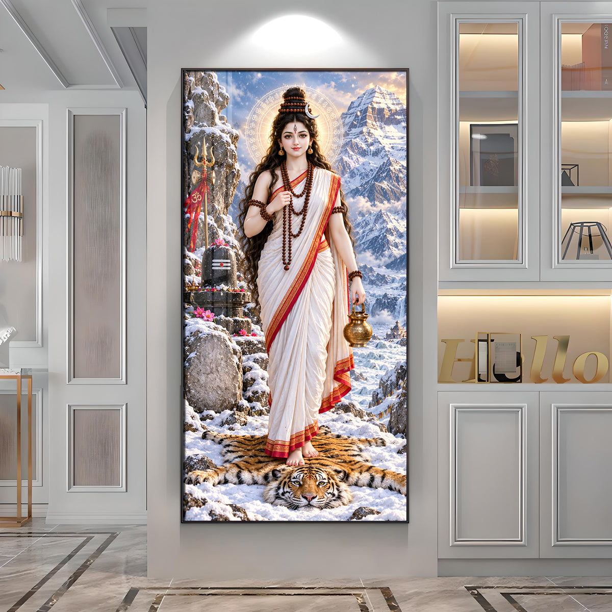 Divine Brahmacharini Mata Premium Acrylic Vertical Wall Art