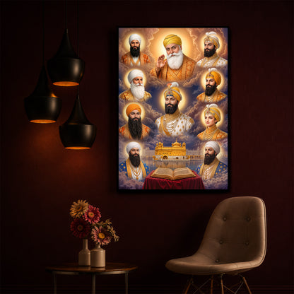 Guru's Essence Modern Luxury Backlight Vertical Wall Art