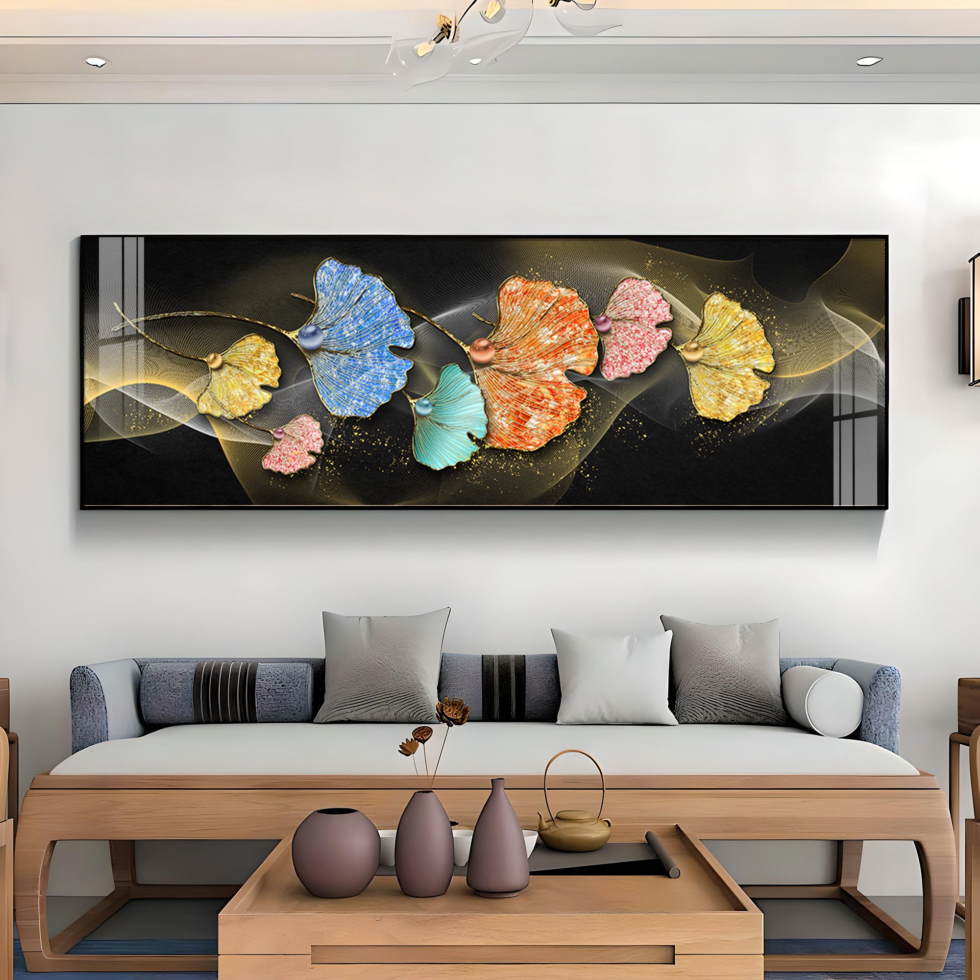 Leaf Bliss Premium Acrylic Horizontal Wall Art