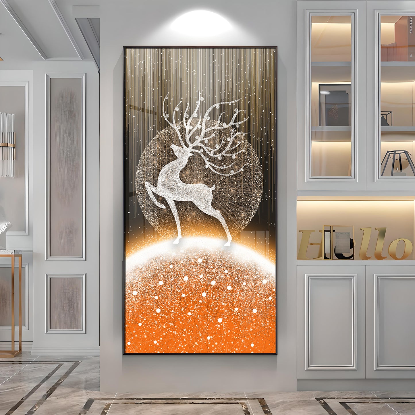 Deer Pure Elegance Premium Acrylic Vertical Wall Art