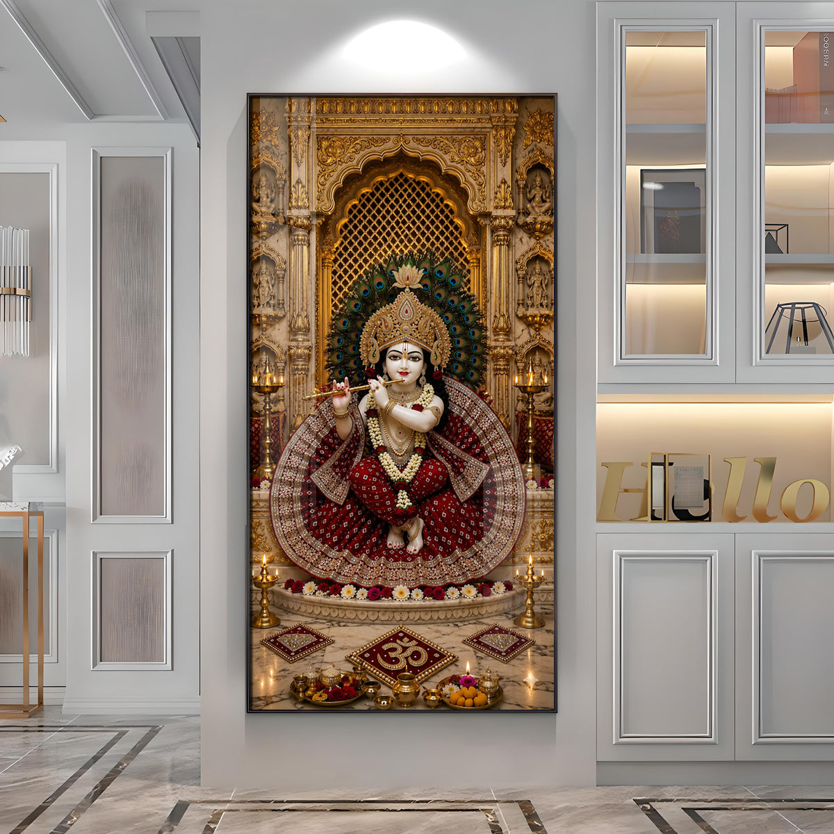 Divine Bal Gopal Krishna Premium Acrylic Vertical Wall Art