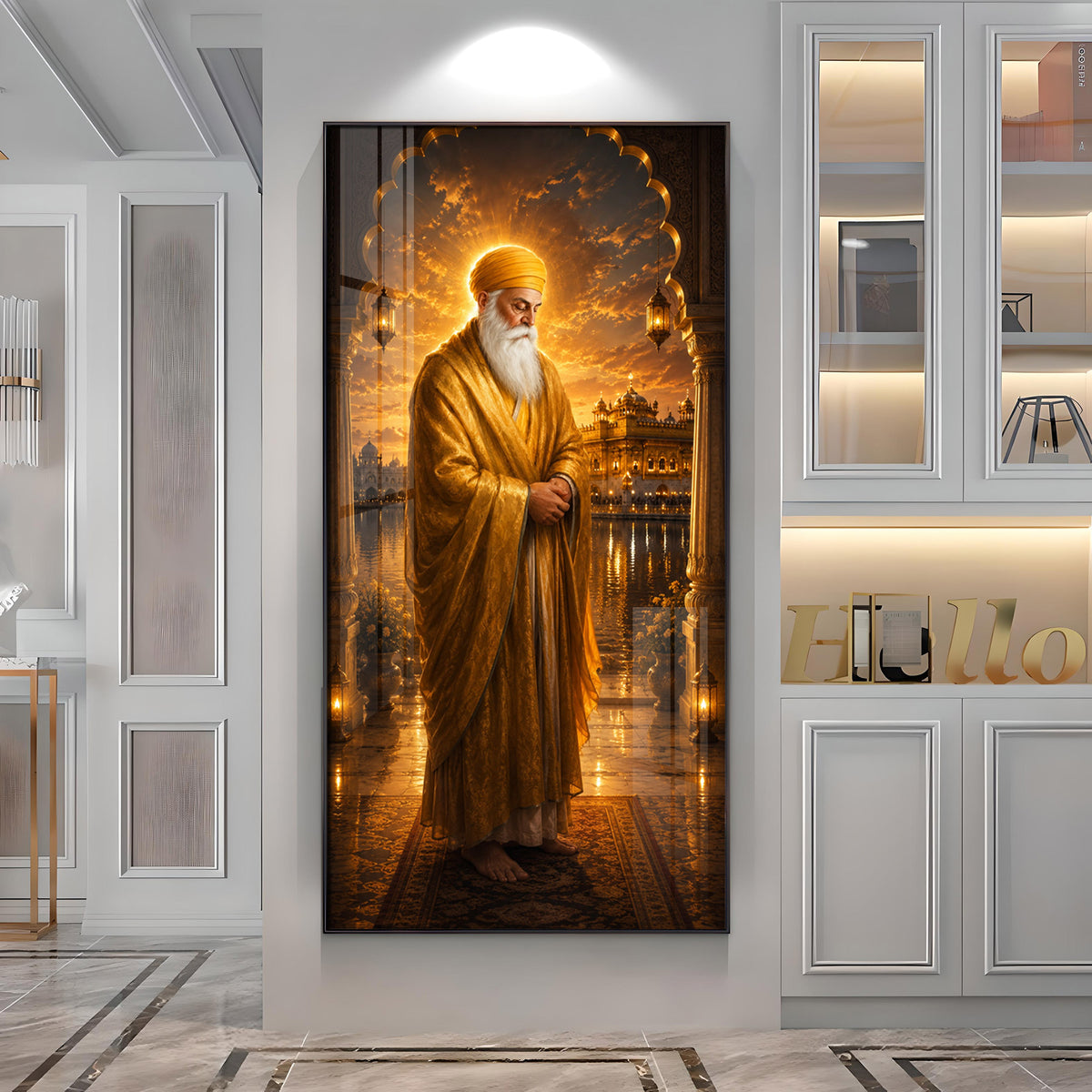 Founder Of Sikhism Guru Nanak Dev Ji Premium Acrylic Vertical Wall Art